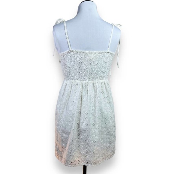 Aeropostale Y2K Eyelet Bustier Mini Dress EUC Ivory XS - Picture 4 of 9